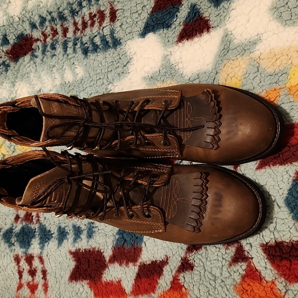 Leather boots